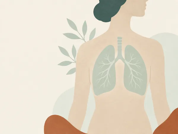 Illustration: A torso outline with the lungs softly drawn in pale green