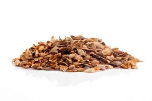 Pile of dried herb slices